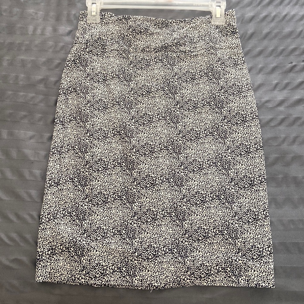 Margaret M SMALL Animal Print BLK/WHITE Pencil Skirt